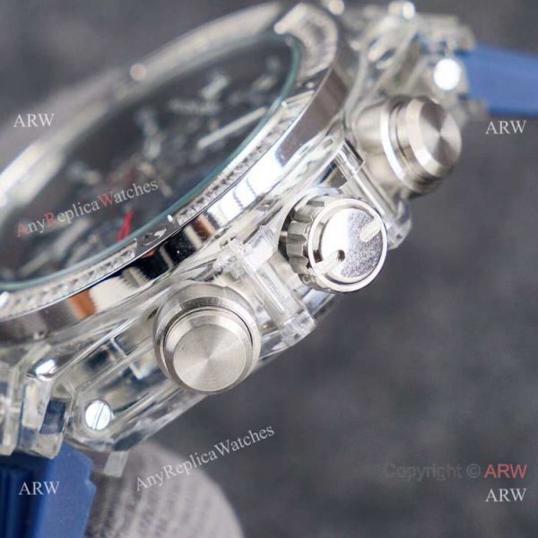 2021 Replica Hublot Big Bang Unico Sapphire Watch Diamond Bezel Blue Rubber Strap 2021 Replica Hublot Big Bang Unico Sapphire Watch Diamond Bezel Blue Rubber Strap