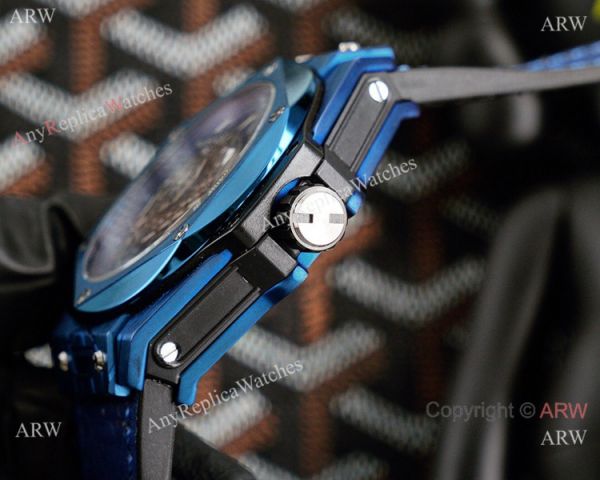 New Replica Hublot Big Bang Sang Bleu Watches Iced Out Blue Dial New Replica Hublot Big Bang Sang Bleu Watches Iced Out Blue Dial