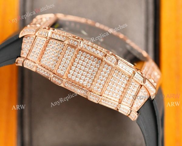 (RM Factory) Rose Gold Richard Mille RM35-01 Replica Watch With Diamonds (RM Factory) Rose Gold Richard Mille RM35-01 Replica Watch With Diamonds