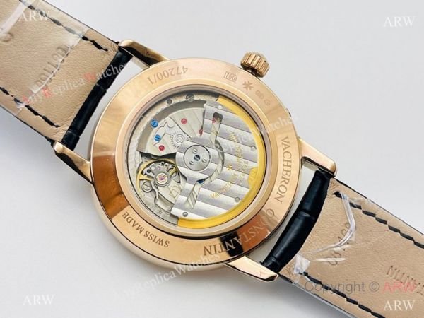 Swiss Grade 1 Clone Vacheron Constantin Patrimony Power reserve TWS Cal.1420 Rose Gold Black Watch Swiss Grade 1 Clone Vacheron Constantin Patrimony Power reserve TWS Cal.1420 Rose Gold Black Watch