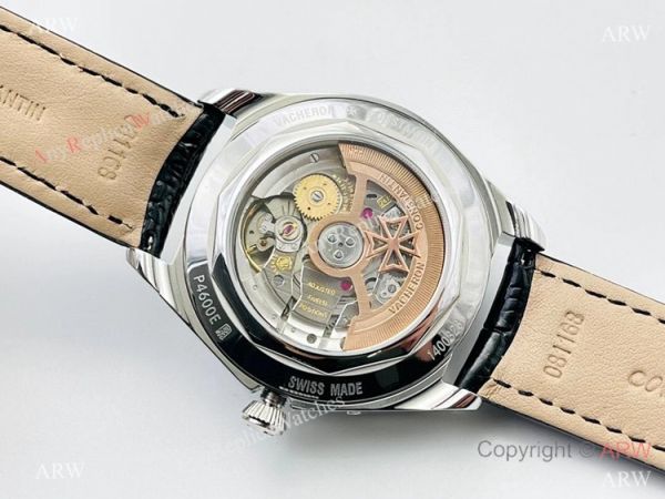 TW V2 Vacheron Constantin Fiftysix (day-date) Replica watch Black Dial Leather Strap TW V2 Vacheron Constantin Fiftysix (day-date) Replica watch Black Dial Leather Strap