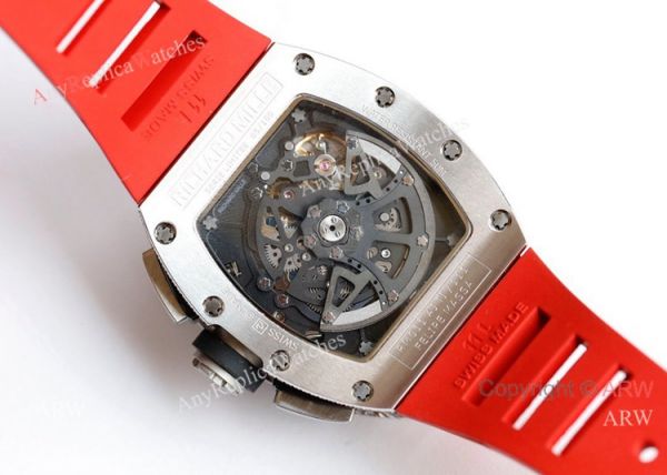 New Richard Mille 011-FM Diamond Watch In Red Rubber Band High End Replica New Richard Mille 011-FM Diamond Watch In Red Rubber Band High End Replica