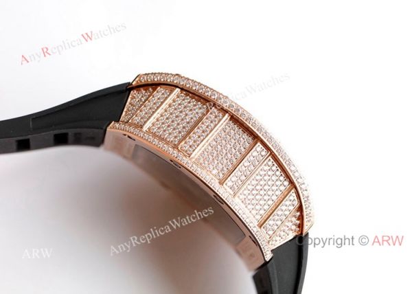 RM 011-FM Felipe Massa Rose Gold Diamond Richard Mille Knockoff Watches Asia 7750 RM 011-FM Felipe Massa Rose Gold Diamond Richard Mille Knockoff Watches Asia 7750