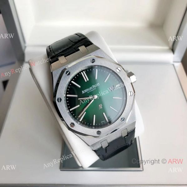 2021 NEW! Clone Audemars Piguet Royal Oak Jumbo Watch Green Leather Strap 2021 NEW! Clone Audemars Piguet Royal Oak Jumbo Watch Green Leather Strap
