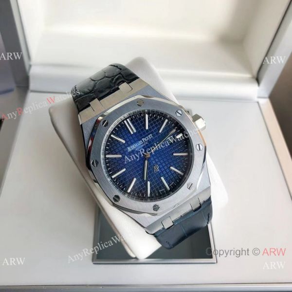 2021 NEW! Clone Audemars Piguet Royal Oak Jumbo Watch Blue Leather Strap 2021 NEW! Clone Audemars Piguet Royal Oak Jumbo Watch Blue Leather Strap