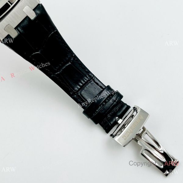 Best Quality Audemars Piguet Royal Oak Autoamtic Watch Black Leather Strap Best Quality Audemars Piguet Royal Oak Autoamtic Watch Black Leather Strap