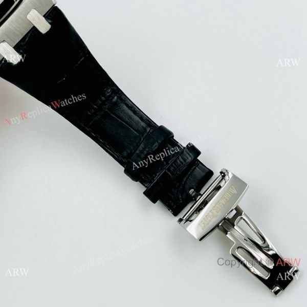 Best Copy Audemars Piguet Chronograph Royal Oak Watch Black Leather Strap Best Copy Audemars Piguet Chronograph Royal Oak Watch Black Leather Strap