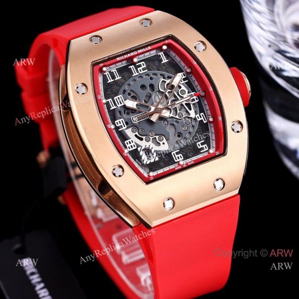 High Quality Replica Skeleton Richard Mille RM010 Rose Gold Automatic Watch For Men High Quality Replica Skeleton Richard Mille RM010 Rose Gold Automatic Watch For Men