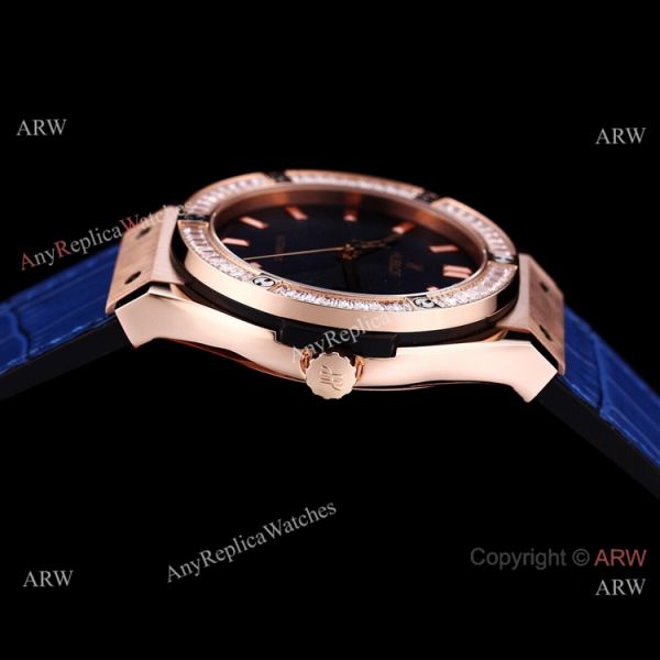 Copy Hublot Classic Fusion Rose Gold Diamond Watch Citizen 8215 Movement Copy Hublot Classic Fusion Rose Gold Diamond Watch Citizen 8215 Movement