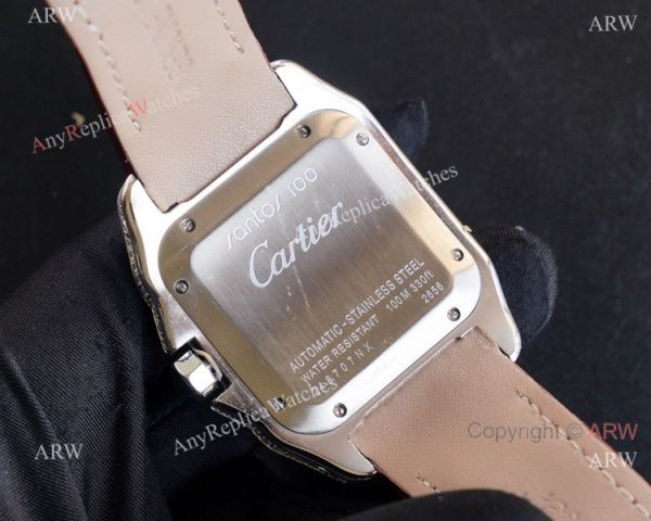 High Quality Fake Cartier Santos Iced Out Replica Watches For Men High Quality Fake Cartier Santos Iced Out Replica Watches For Men