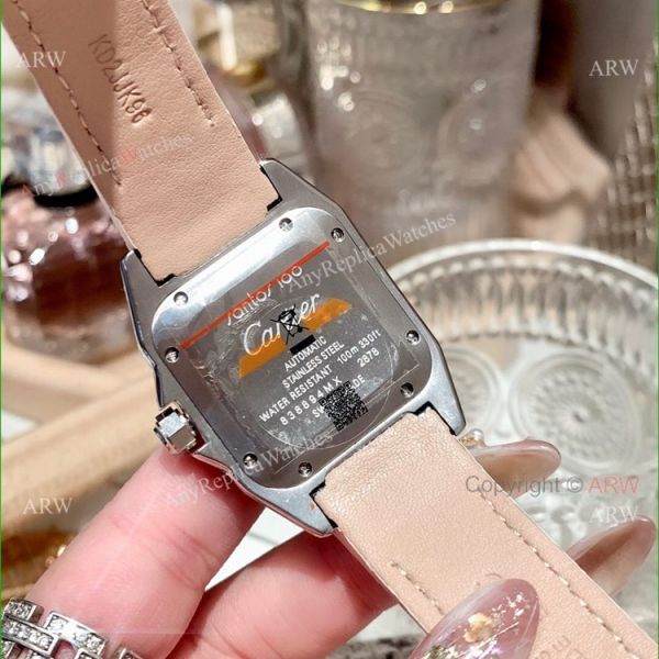 36mm Ladies Cartier Santos 100th Anniversary Full Diamonds Watch Swiss Replica 36mm Ladies Cartier Santos 100th Anniversary Full Diamonds Watch Swiss Replica
