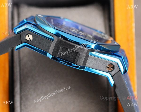 Z Factory Swiss Copy Hublot Sang Bleu 45mm Watch Blue Case Citizen Automatic Z Factory Swiss Copy Hublot Sang Bleu 45mm Watch Blue Case Citizen Automatic