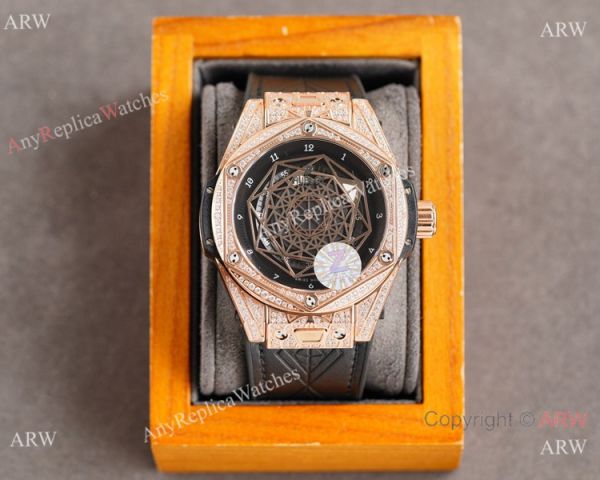 Z Factory Swiss Copy Hublot Sang Bleu Diamond Bezel 45mm Watch Citizen Movement Z Factory Swiss Copy Hublot Sang Bleu Diamond Bezel 45mm Watch Citizen Movement