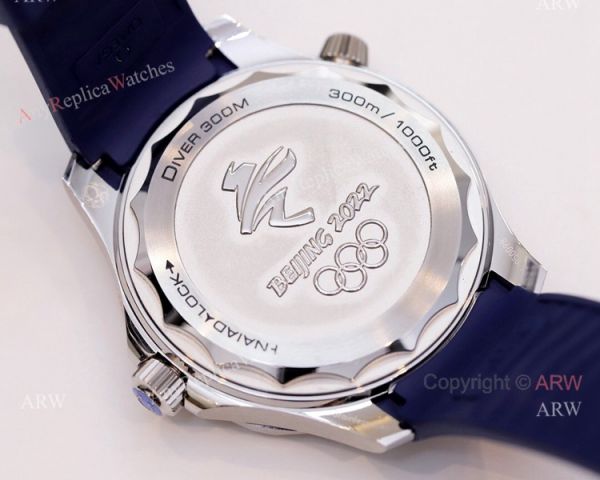 New Omega Seamaster Diver 300m Beijing 2022 Special Edition Swiss Replica Watch Omega Blue Wave Dial New Omega Seamaster Diver 300m Beijing 2022 Special Edition Swiss Replica Watch Omega Blue Wave Dial