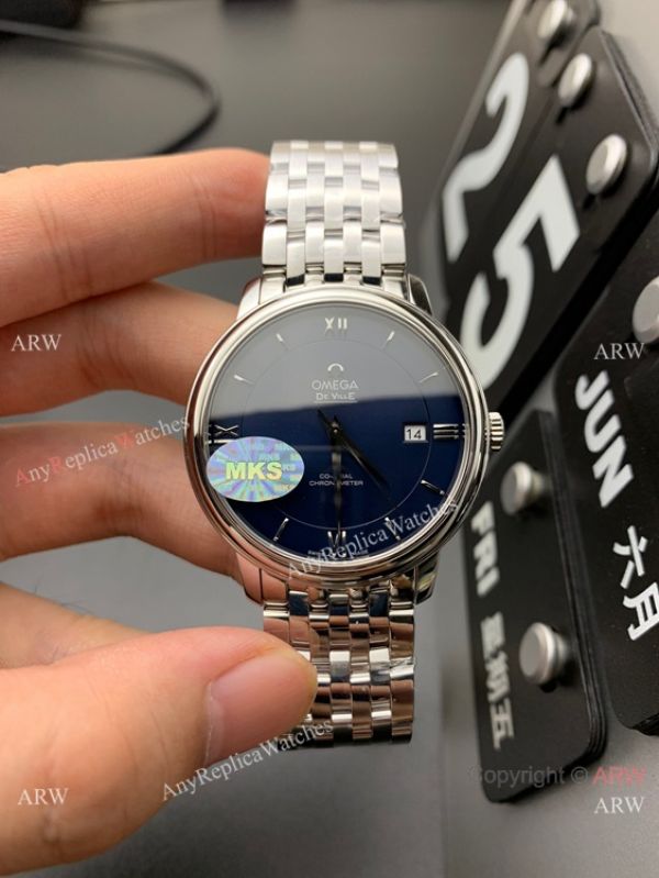 MKS Factory Copy Omega De Ville Prestige Blue Watch Classic Style MKS Factory Copy Omega De Ville Prestige Blue Watch Classic Style