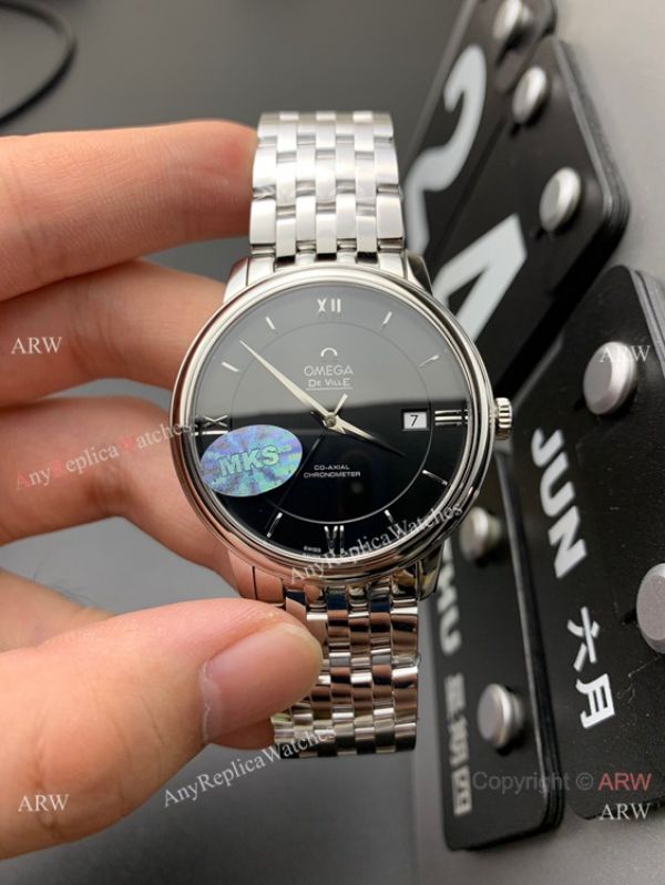 MKS Factory Omega Classic De Ville Prestige 9015 Watch Stainless Steel Black Dial MKS Factory Omega Classic De Ville Prestige 9015 Watch Stainless Steel Black Dial