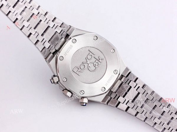 New Silver Frosted Gold Audemars Piguet Royal Oak Chronograph 41mm Copy Watch With Dimaonds Dial New Silver Frosted Gold Audemars Piguet Royal Oak Chronograph 41mm Copy Watch With Dimaonds Dial
