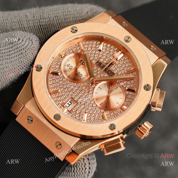 Knockoff Hublot Classic Fusion Diamond Face Rose Gold Watch 43mm Knockoff Hublot Classic Fusion Diamond Face Rose Gold Watch 43mm