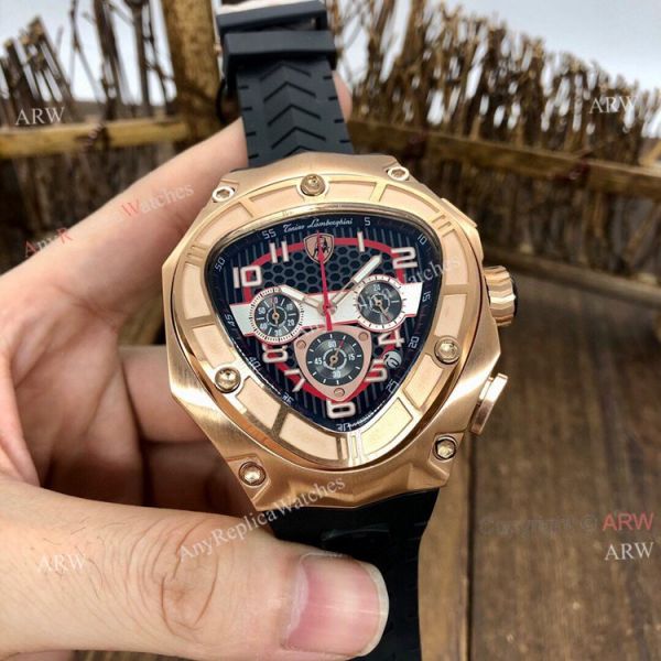 Quartz Tonino Lamborghini 124bbr Spyder 47mm Rose Gold Blue Rubber Band Knockoff Watch Quartz Tonino Lamborghini 124bbr Spyder 47mm Rose Gold Blue Rubber Band Knockoff Watch