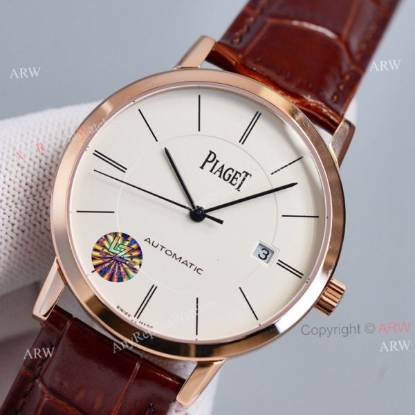 Swiss Grade Piaget Altiplano Black Face Brown Leather Strap Asia Swiss ETA2824 Clone Watch Swiss Grade Piaget Altiplano Black Face Brown Leather Strap Asia Swiss ETA2824 Clone Watch