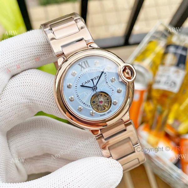 Replica Ladies Cartier Ballon Bleu Tourbillon 36mm Ice Blue Dial Watch With Diamonds Replica Ladies Cartier Ballon Bleu Tourbillon 36mm Ice Blue Dial Watch With Diamonds