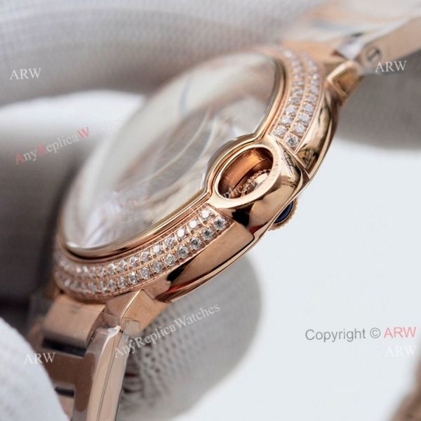 Swiss Quality Cartier Ballon Bleu 36mm White Mop Dial Stainless Steel Copy Watch With Diamonds Swiss Quality Cartier Ballon Bleu 36mm White Mop Dial Stainless Steel Copy Watch With Diamonds