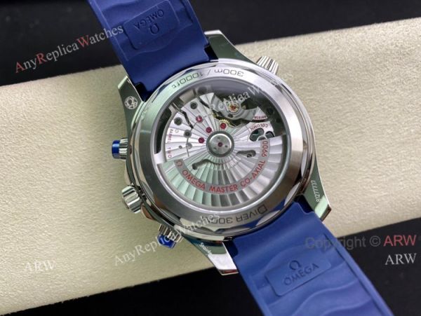 OMF Omega Seamaster Diver 300m Rubber Strap Blue Dial Swiss Replica Watches 44mm OMF Omega Seamaster Diver 300m Rubber Strap Blue Dial Swiss Replica Watches 44mm