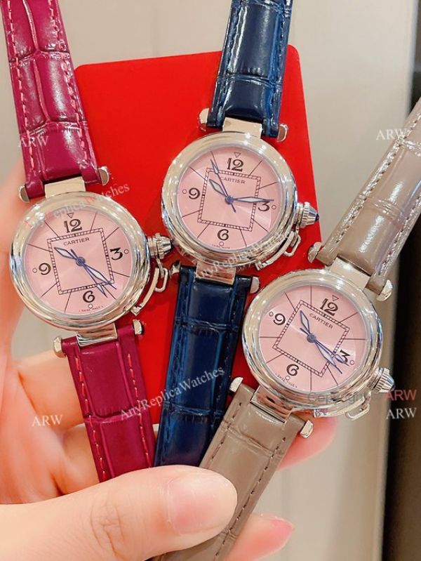 New Cartier Pasha WomenS Watch 35mm Pink Face High End Replica New Cartier Pasha WomenS Watch 35mm Pink Face High End Replica