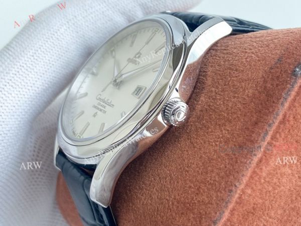 Copy Omega Constellation Green Dial Stainless Steel Brown Leather Strap Men Watch Copy Omega Constellation Green Dial Stainless Steel Brown Leather Strap Men Watch