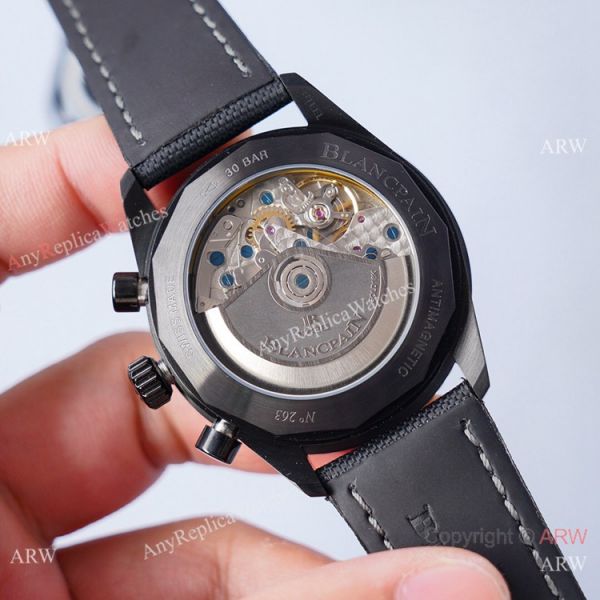 2021 Swiss Copy Blancpain Fifty Fathoms Bathyscaphe Chronographe Flyback Watch All Black 2021 Swiss Copy Blancpain Fifty Fathoms Bathyscaphe Chronographe Flyback Watch All Black