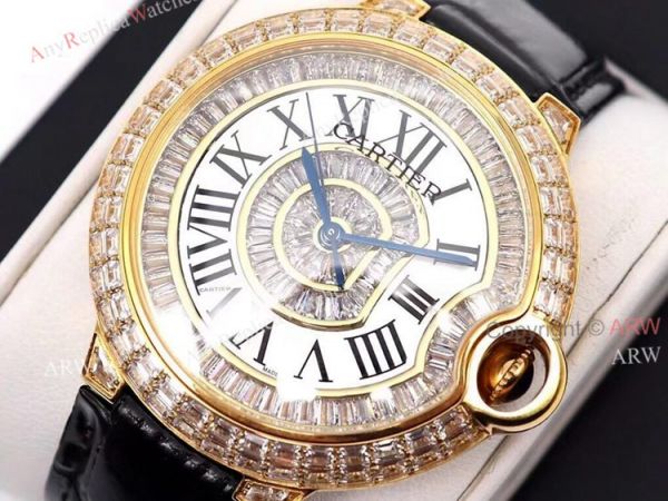Replica Cartier Ballon Bleu 42mm Gold Watch With Diamonds Replica Cartier Ballon Bleu 42mm Gold Watch With Diamonds
