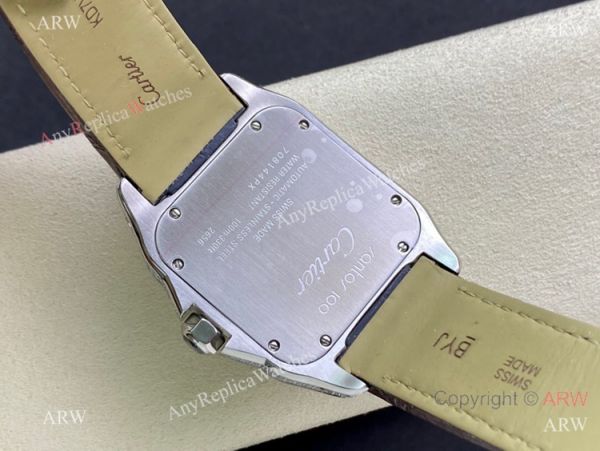 Swiss Quality Iced Out Cartier Santos de Watch Two Tone Rose Gold Sapphire Crystal Swiss Quality Iced Out Cartier Santos de Watch Two Tone Rose Gold Sapphire Crystal