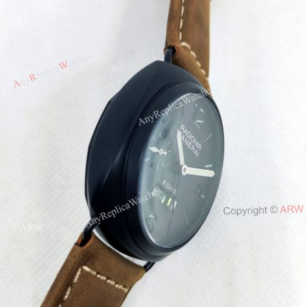 Panerai Radiomir PAM00384 8 Days Black Face Replica Watch 45mm Panerai Radiomir PAM00384 8 Days Black Face Replica Watch 45mm