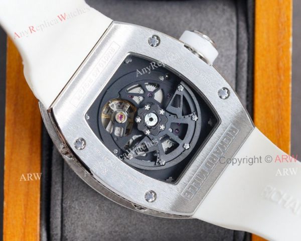 (RM Factory) Copy Richard Mille RM010 Watch With Diamonds White Rubber Band (RM Factory) Copy Richard Mille RM010 Watch With Diamonds White Rubber Band