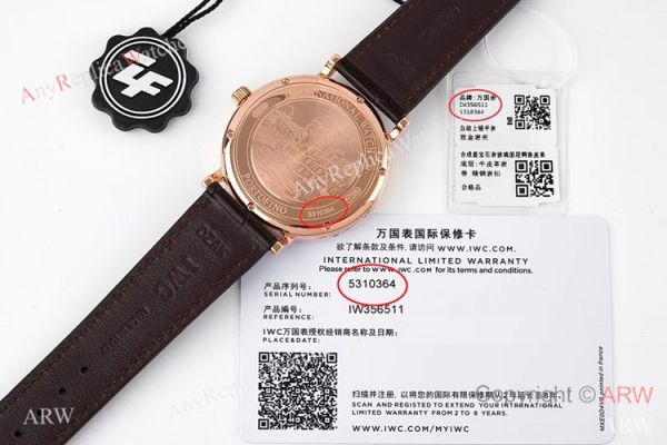 ZF Factory IWC Portofino Swiss 9019 Gray Dial Rose Gold Watches ZF Factory IWC Portofino Swiss 9019 Gray Dial Rose Gold Watches
