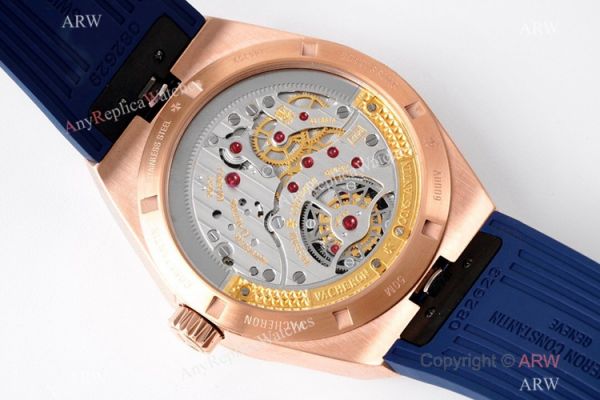 1-1 Super Clone Vacheron Constantin Overseas Tourbillon V2 Watch Rose Gold Blue Rubber Strap 1-1 Super Clone Vacheron Constantin Overseas Tourbillon V2 Watch Rose Gold Blue Rubber Strap