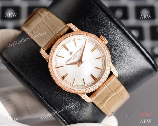 NEW! Swiss Grade Vacheron Constantin Traditionnelle Ultra Thin Watch Swiss 9015 Rose Gold Diamond Bezel NEW! Swiss Grade Vacheron Constantin Traditionnelle Ultra Thin Watch Swiss 9015 Rose Gold Diamond Bezel