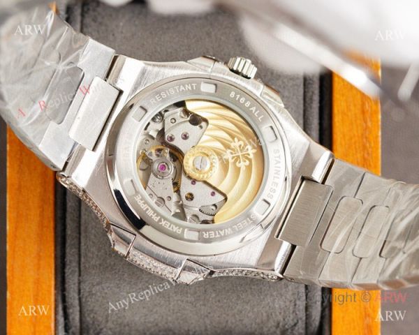 AAA Grade Iced Out Patek Philippe Nautilus Swiss 9015 Watch Full Diamond AAA Grade Iced Out Patek Philippe Nautilus Swiss 9015 Watch Full Diamond