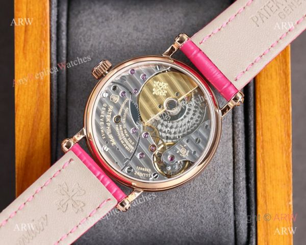 Swiss Patek Philippe Calatrava Ultra-Thin Automatic Lady Watch Rose Gold White Dial Swiss Patek Philippe Calatrava Ultra-Thin Automatic Lady Watch Rose Gold White Dial