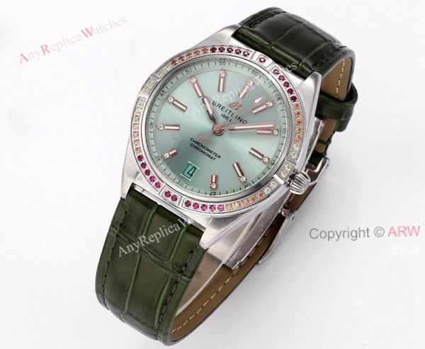 Buy Breitling Chronomat For Women Replica Watches Green Dial Buy Breitling Chronomat For Women Replica Watches Green Dial