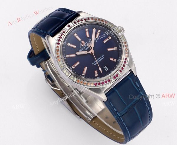 New Breitling Womens Chronomat South Sea Blue Dial Replica Watch 36mm New Breitling Womens Chronomat South Sea Blue Dial Replica Watch 36mm