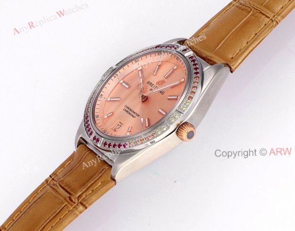 New Breitling Chronomat Rose Gold Watch With Diamonds High Quality Replica New Breitling Chronomat Rose Gold Watch With Diamonds High Quality Replica