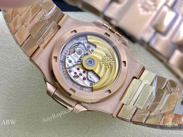 Swiss Copy Patek Philippe Nautilus Cal 324 sc Watch Rose Gold Olive Green Dial Swiss Copy Patek Philippe Nautilus Cal 324 sc Watch Rose Gold Olive Green Dial