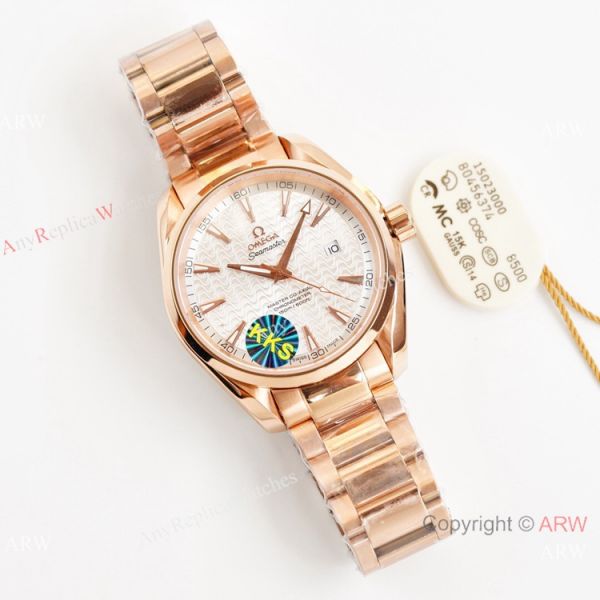 Swiss Quality Omega Aqua Terra 150m Citizen 8215 Rose Gold Leather Strap Watches 41.5mm Swiss Quality Omega Aqua Terra 150m Citizen 8215 Rose Gold Leather Strap Watches 41.5mm