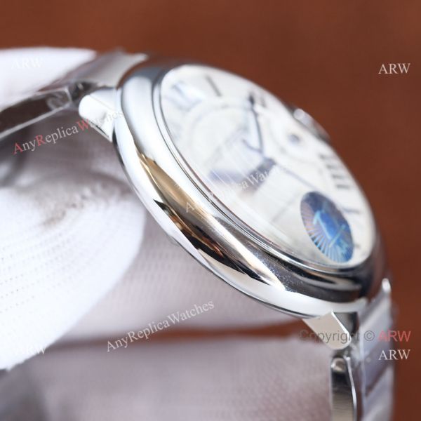 Copy Balloon Blue Cartier Silver Face 42mm Stainless Steel Strap Watch Copy Balloon Blue Cartier Silver Face 42mm Stainless Steel Strap Watch