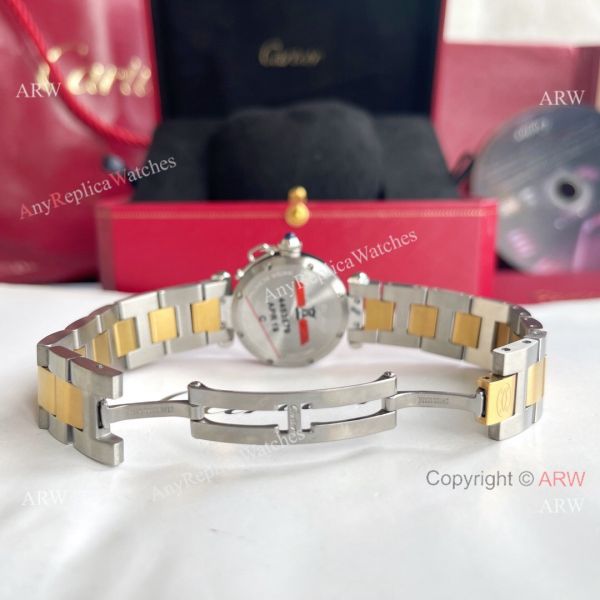 Replica Cartier Pasha Deep Green Dial 2-Tone Gold Watch With Arabic Markers Replica Cartier Pasha Deep Green Dial 2-Tone Gold Watch With Arabic Markers