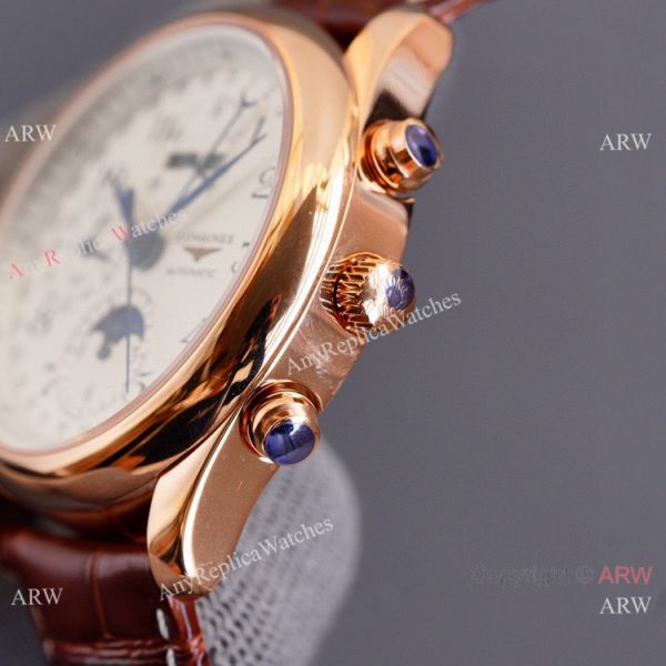Swiss Quality Longines Master Moon Phase Watch Citizen Rose Gold White Dial 40mm Swiss Quality Longines Master Moon Phase Watch Citizen Rose Gold White Dial 40mm