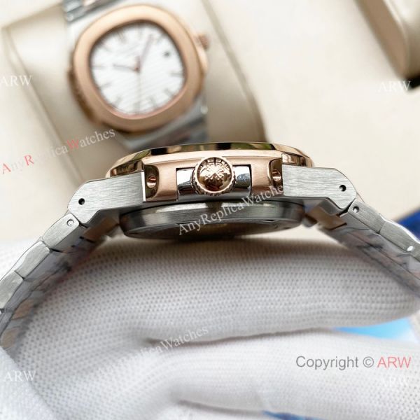 Swiss Quality Patek Philippe Nautilus 8215 Automatic Two Tone Rose Gold Black Dial Swiss Quality Patek Philippe Nautilus 8215 Automatic Two Tone Rose Gold Black Dial