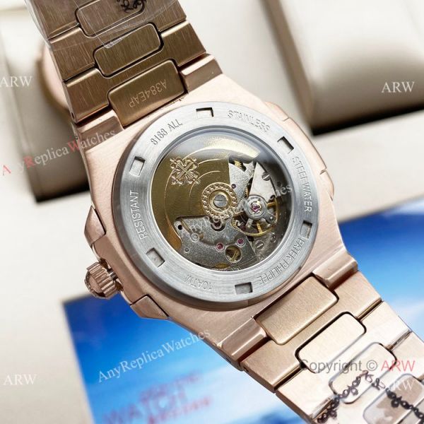 Swiss Quality Patek Philippe Nautilus Citizen 8215 Rose Gold Blue Replica Watches Swiss Quality Patek Philippe Nautilus Citizen 8215 Rose Gold Blue Replica Watches