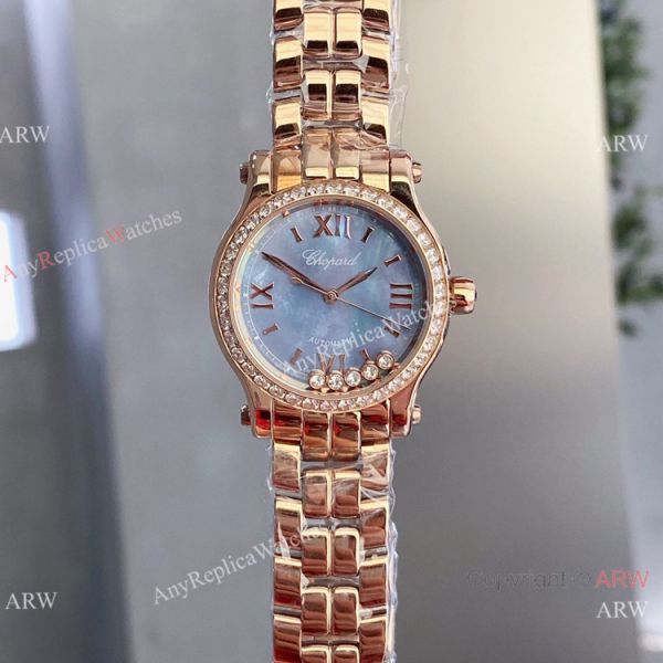 Copy Chopard Happy Sport 30mm quartz Watch Pink Rose Gold Case Copy Chopard Happy Sport 30mm quartz Watch Pink Rose Gold Case